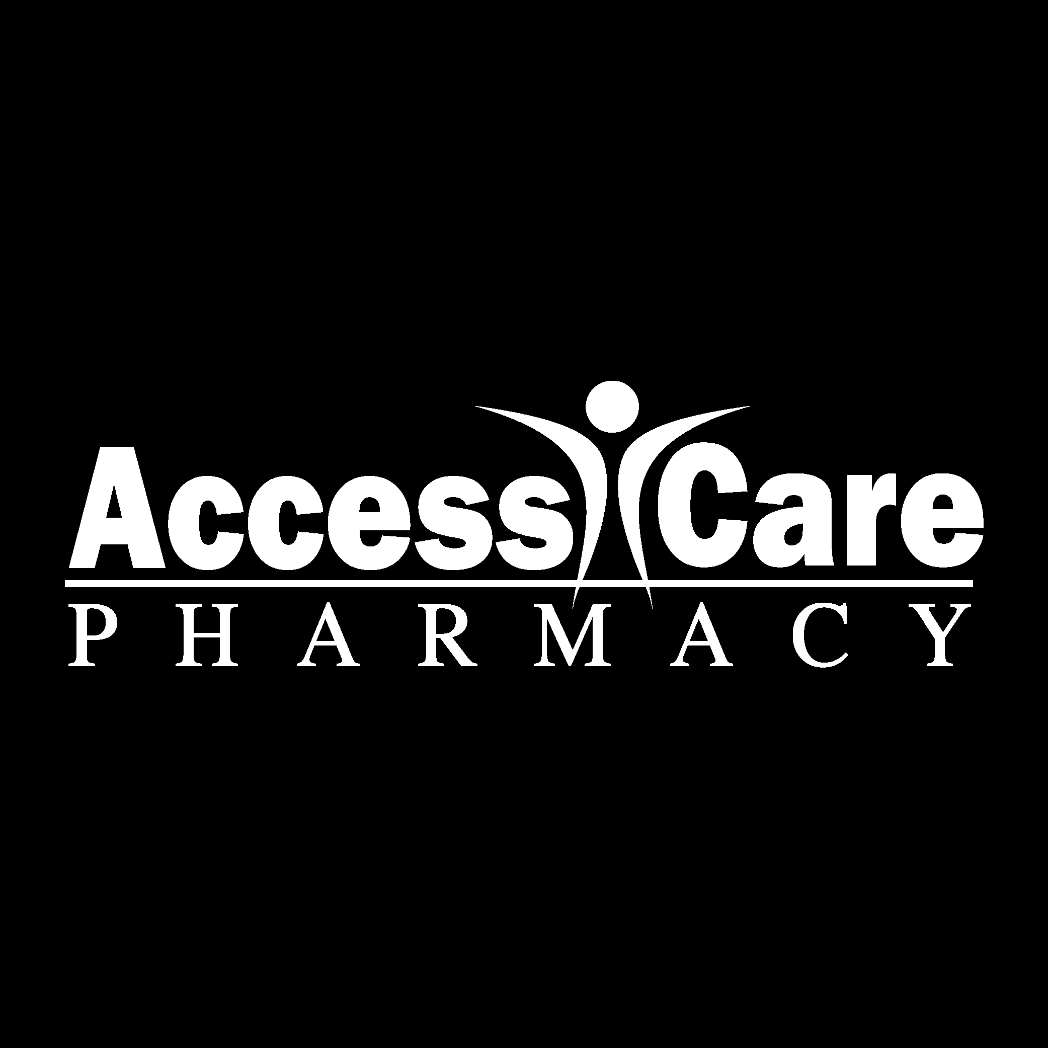 Access Care Pharmacy White Logo Vector Logo